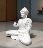 Sigaram 14.5 Inch White Buddha Idol for Home Decorative Showpiece K4899