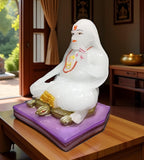 Sigaram 7.5 Inch White Raghavendra Idol for Home Décorative Showpiece K4902