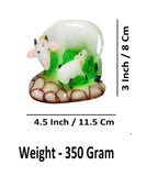 Sigaram 3x4.5 White Kamadhenu Idol for Home Decorative Showpiece K4904