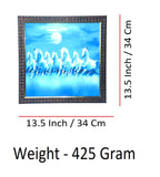 Sigaram 13.5x13.5 Inch Blue Horse Painting Photo Frame for Home & Office Wall K4910