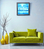 Sigaram 13.5x13.5 Inch Blue Horse Painting Photo Frame for Home & Office Wall K4910