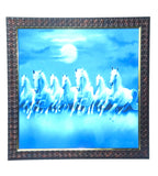 Sigaram 13.5x13.5 Inch Blue Horse Painting Photo Frame for Home & Office Wall K4910