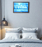 Sigaram 19.5x13.5 Inch Blue Horse Painting Photo Frame for Home & Office Wall K4912