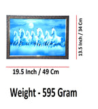 Sigaram 19.5x13.5 Inch Blue Horse Painting Photo Frame for Home & Office Wall K4912