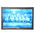 Sigaram 19.5x13.5 Inch Blue Horse Painting Photo Frame for Home & Office Wall K4912
