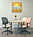 Sigaram 11.5x11.5 Inch Yellow Horse Photo Frame for Home & Office Wall K4914