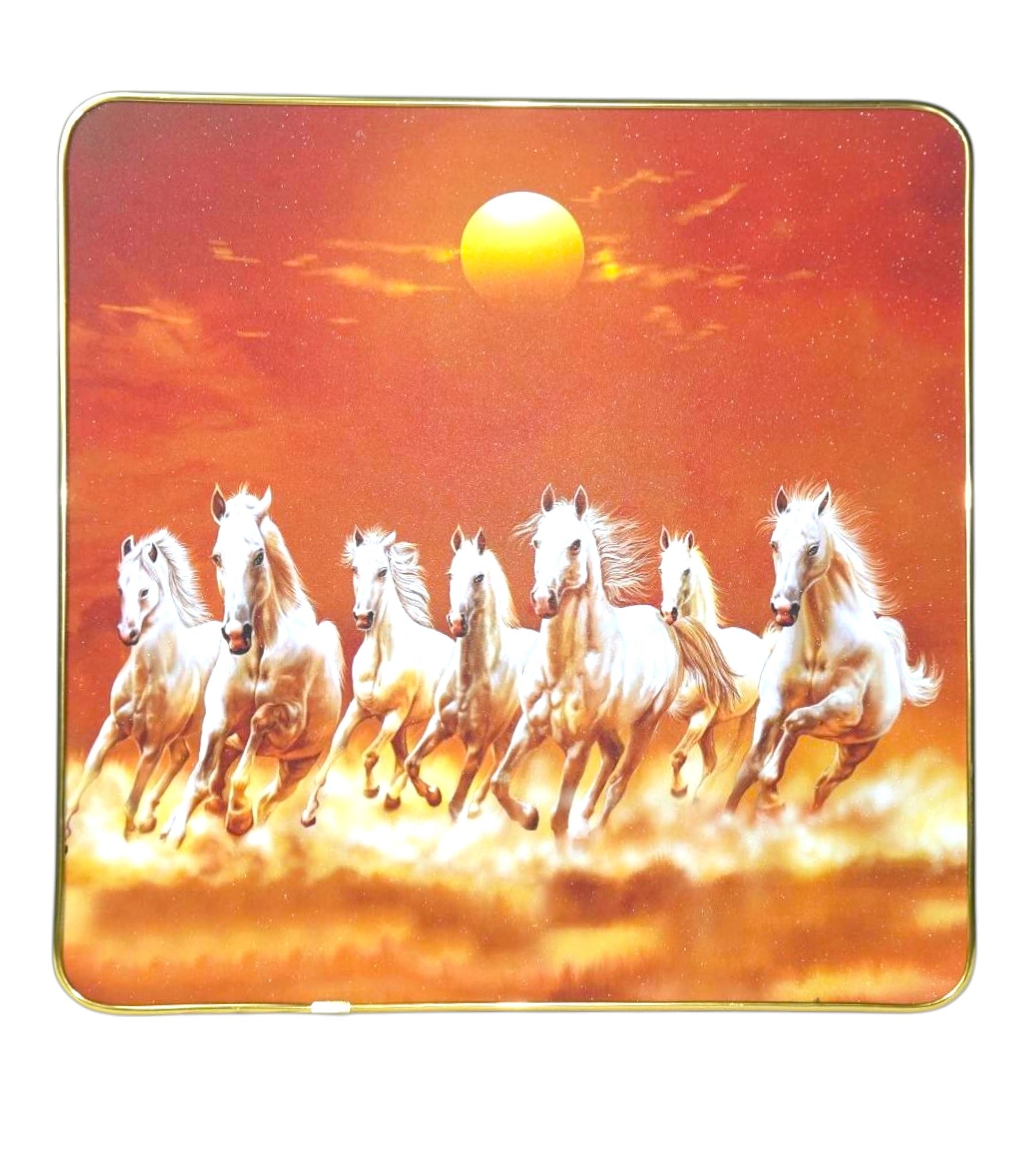 Sigaram 11.5x11.5 Inch Red Horse Photo Frame for Home & Office Wall K4915