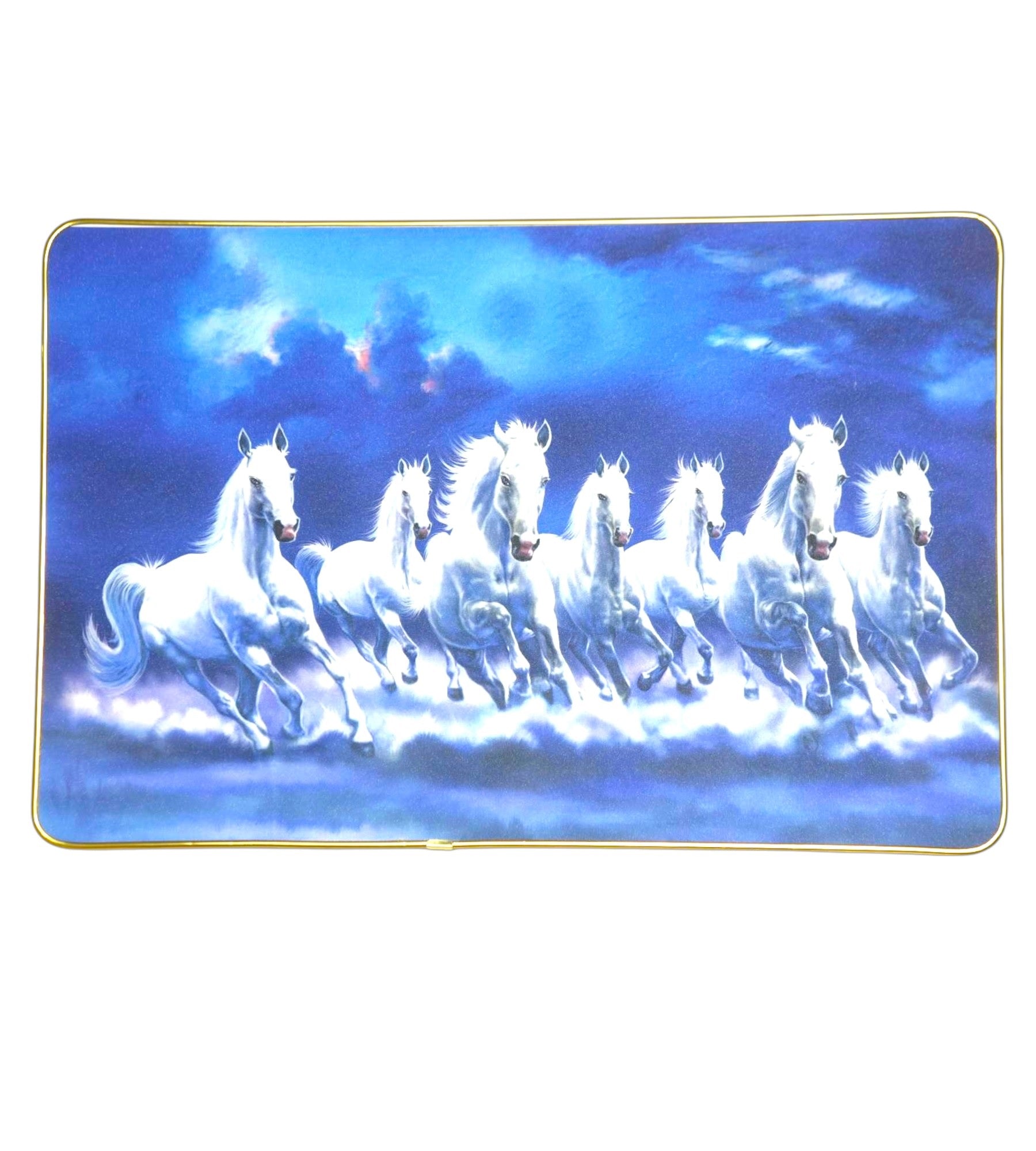 Sigaram 11.5x17.5 Inch Blue HorsePhoto Frame for Home & Office Wall K4917