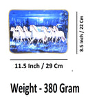 Sigaram 11.5x8.5 Inch Sky Blue Horse Photo Frame for Home & Office Wall K4918