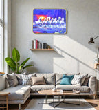 Sigaram 11.5x8.5 Inch Orange Blue Horse Photo Frame for Home & Office Wall K4919