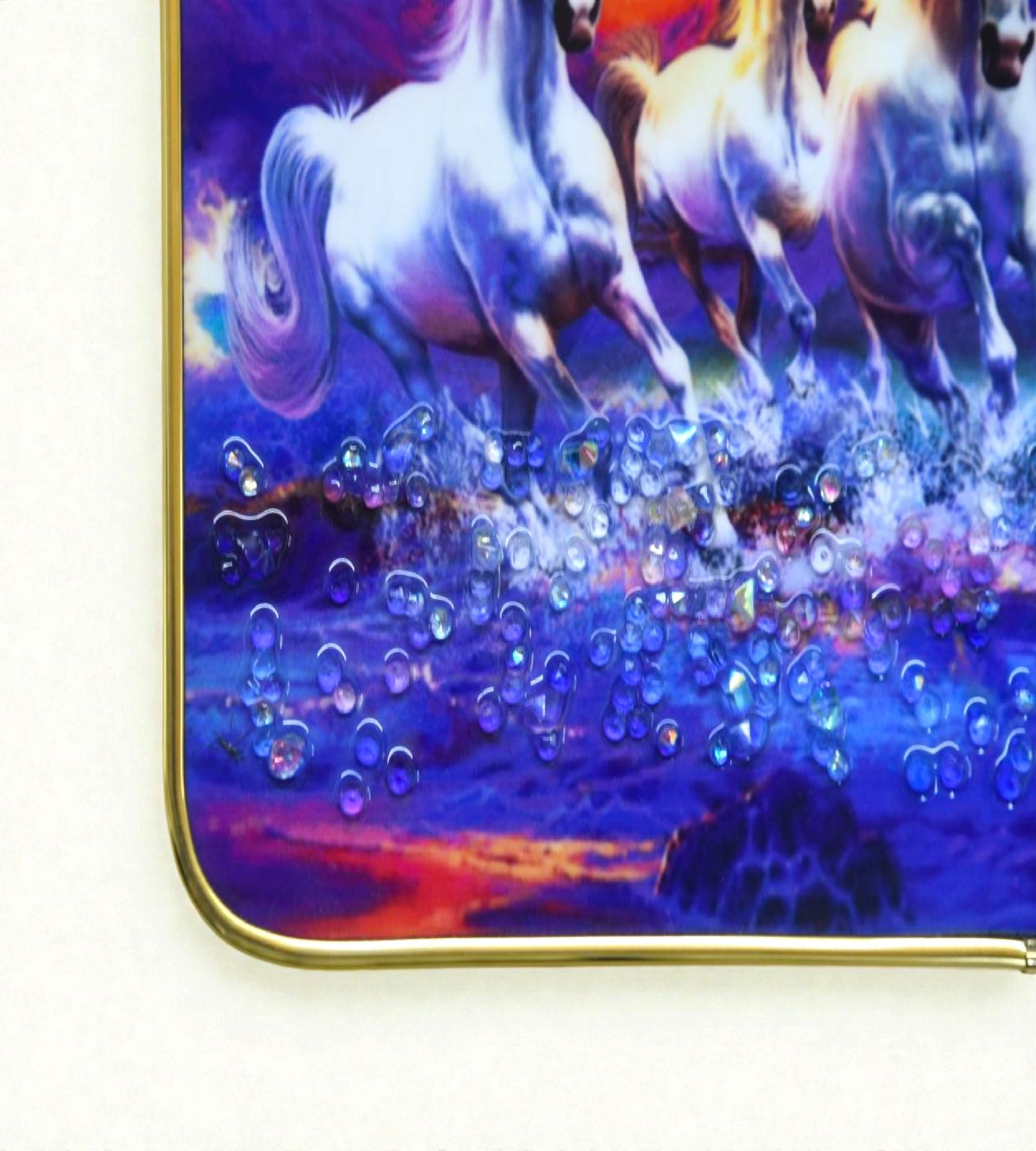 Sigaram 11.5x8.5 Inch Orange Blue Horse Photo Frame for Home & Office Wall K4919