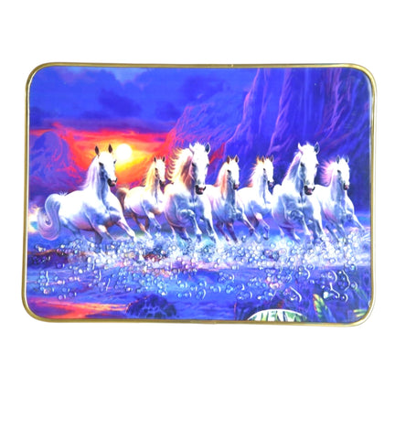 Sigaram 11.5x8.5 Inch Orange Blue Horse Photo Frame for Home & Office Wall K4919