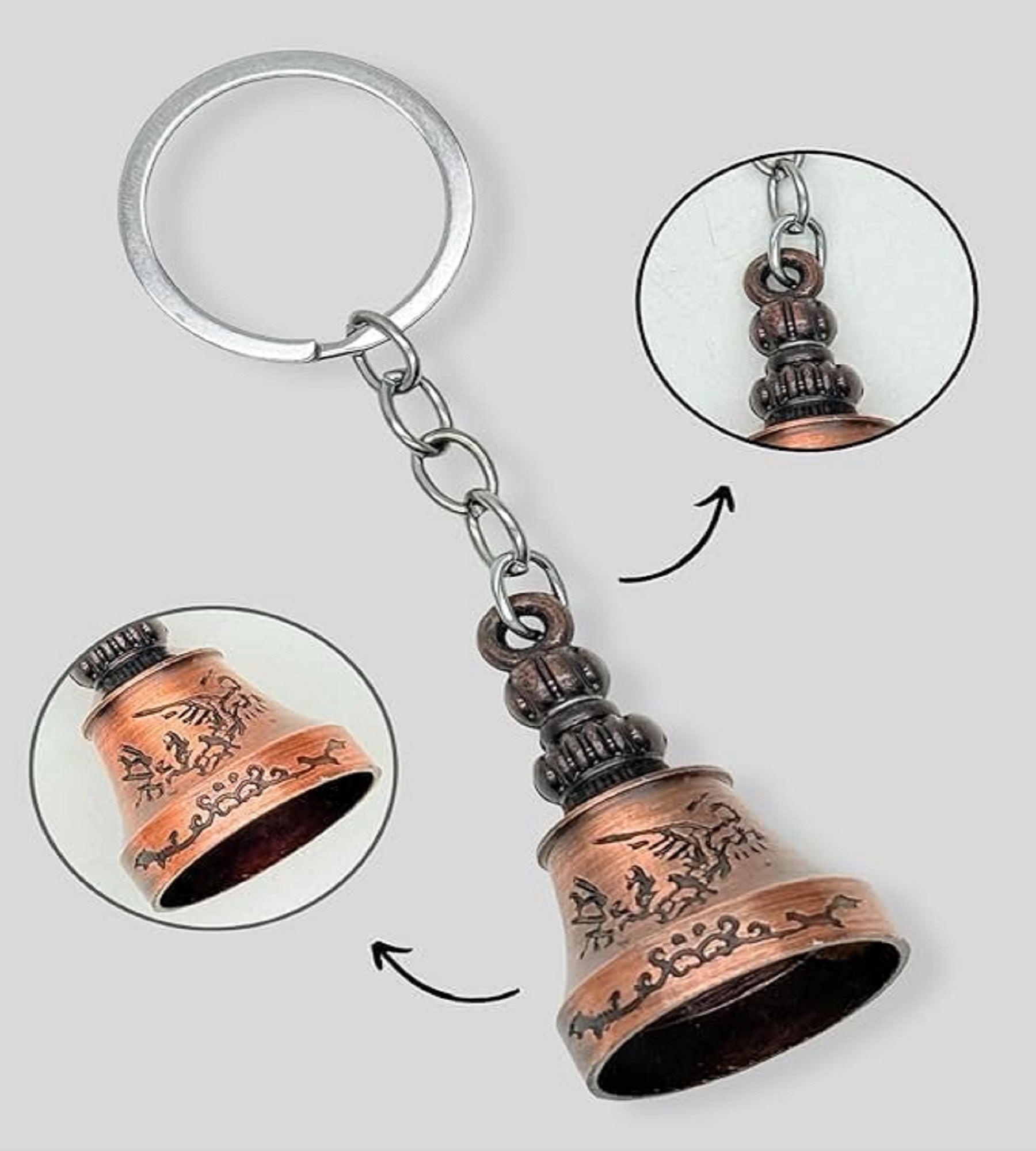 Sigaram 4 Inch Gardian Bell Keychain for Bike, Car, Bag & Home Decor K4923