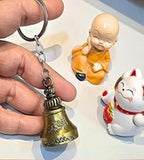 Sigaram 4 Inch Green Guardian Bell Keychain for Bike, Car, Bag & Decorative Showpiece K4926