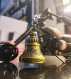 Sigaram 4 Inch Green Guardian Bell Keychain for Bike, Car, Bag & Decorative Showpiece K4926