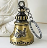Sigaram 4 Inch Green Guardian Bell Keychain for Bike, Car, Bag & Decorative Showpiece K4926