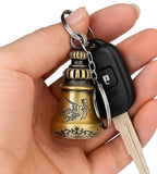 Sigaram 4 Inch Green Guardian Bell Keychain for Bike, Car, Bag & Decorative Showpiece K4927