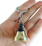 Sigaram 4 Inch Green Guardian Bell Keychain for Bike, Car, Bag & Decorative Showpiece K4927