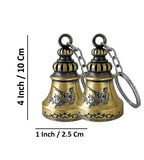 Sigaram 4 Inch Green Guardian Bell Keychain for Bike, Car, Bag & Decorative Showpiece K4927