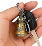 Sigaram 4 Inch Green Guardian Bell Keychain for Bike, Car, Bag & Decorative Showpiece K4928