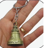 Sigaram 4 Inch Green Guardian Bell Keychain for Bike, Car, Bag & Decorative Showpiece K4928