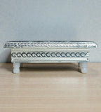 Sigaram 10x10 Inch Silver Plated Wooden Bajot Bush Chowki/Patla for Home Pooja Decor K4933