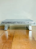 Sigaram 7x10 Inch Silver Plated Wooden Chowki/Patla for Home & Temple Pooja Decor K4936