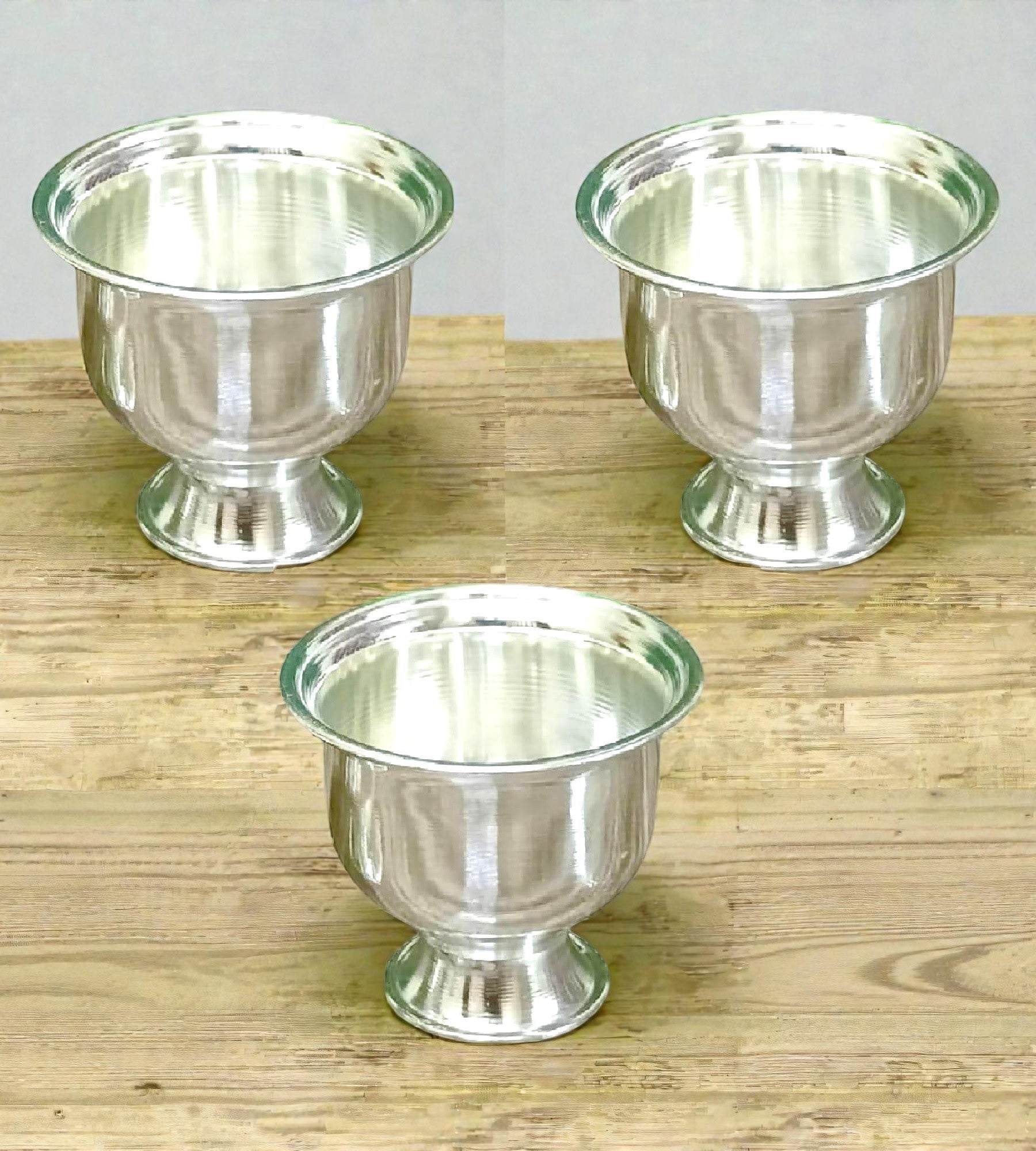 Sigaram 2.5 Inch Silver Plated Plain Kum Kum Cup for Home & Temple Pooja Decor K4957
