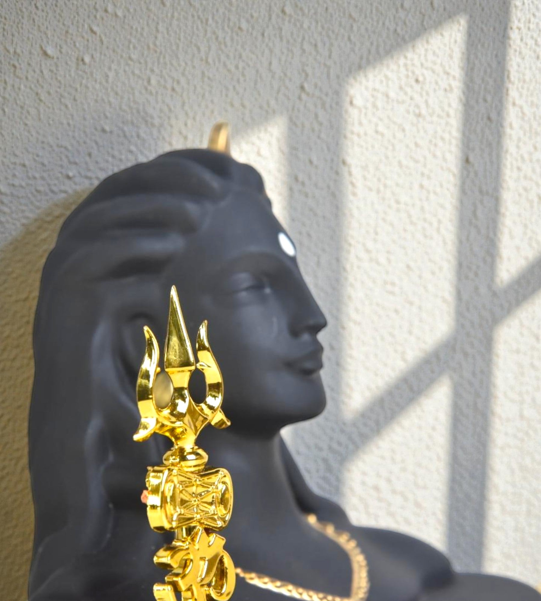 Sigaram 4.5 Inch Black Adhiyogi Shiva with Trishul for Home & Showpiece K4963