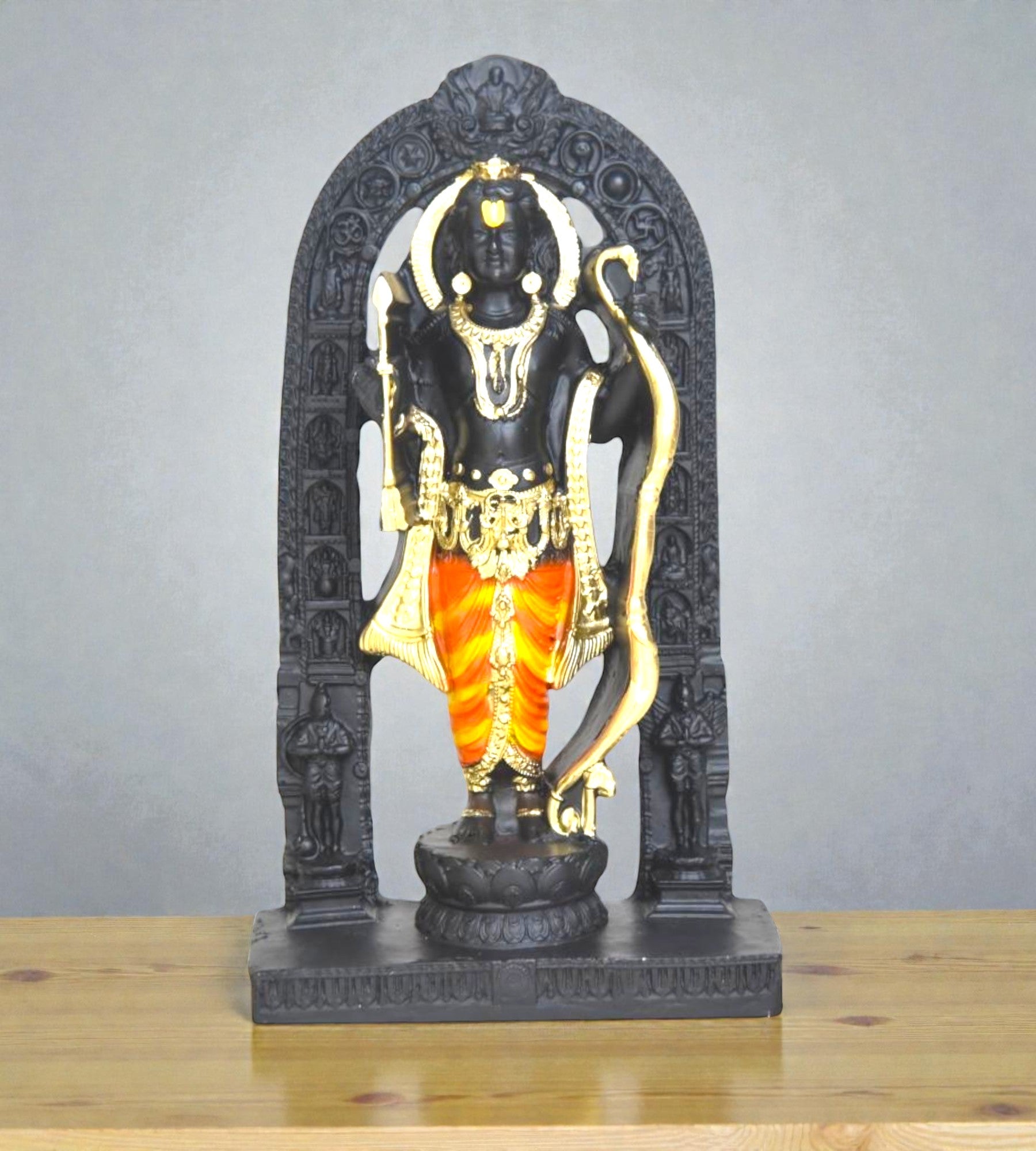 Sigaram 6.7 Inch Black Shree Ram Murti for Home & Decorative Showpiece K4965