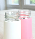 Sigaram 6.7 Inch Pink & White NICE Water Bottle for Girls, Kids & Boys K4971