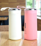 Sigaram 6.7 Inch Pink & White NICE Water Bottle for Girls, Kids & Boys K4971