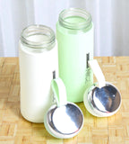 Sigaram 6.7 Inch Green & White NICE Water Bottle for Girls, Kids & Boys K4972