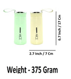 Sigaram 6.7 Inch Green & White NICE Water Bottle for Girls, Kids & Boys K4972