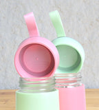 Sigaram 6.7 Inch Green & Pink NICE Water Bottles for Girls, Kids & Boys K4973