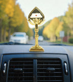Sigaram 4.3 Inch Gold Plated Murugan Vel for Car Dashboard, Pooja Room K4975