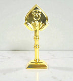 Sigaram 4.3 Inch Gold Plated Murugan Vel for Car Dashboard, Pooja Room K4975