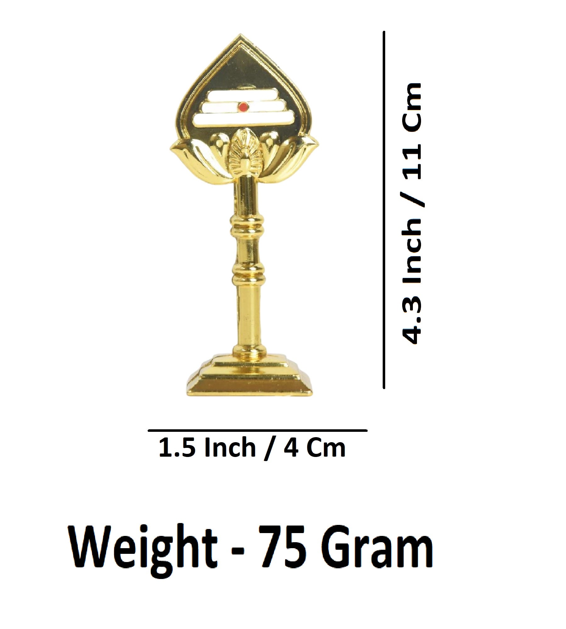 Sigaram 4.3 Inch Gold Plated Murugan Vel for Car Dashboard, Pooja Room K4975