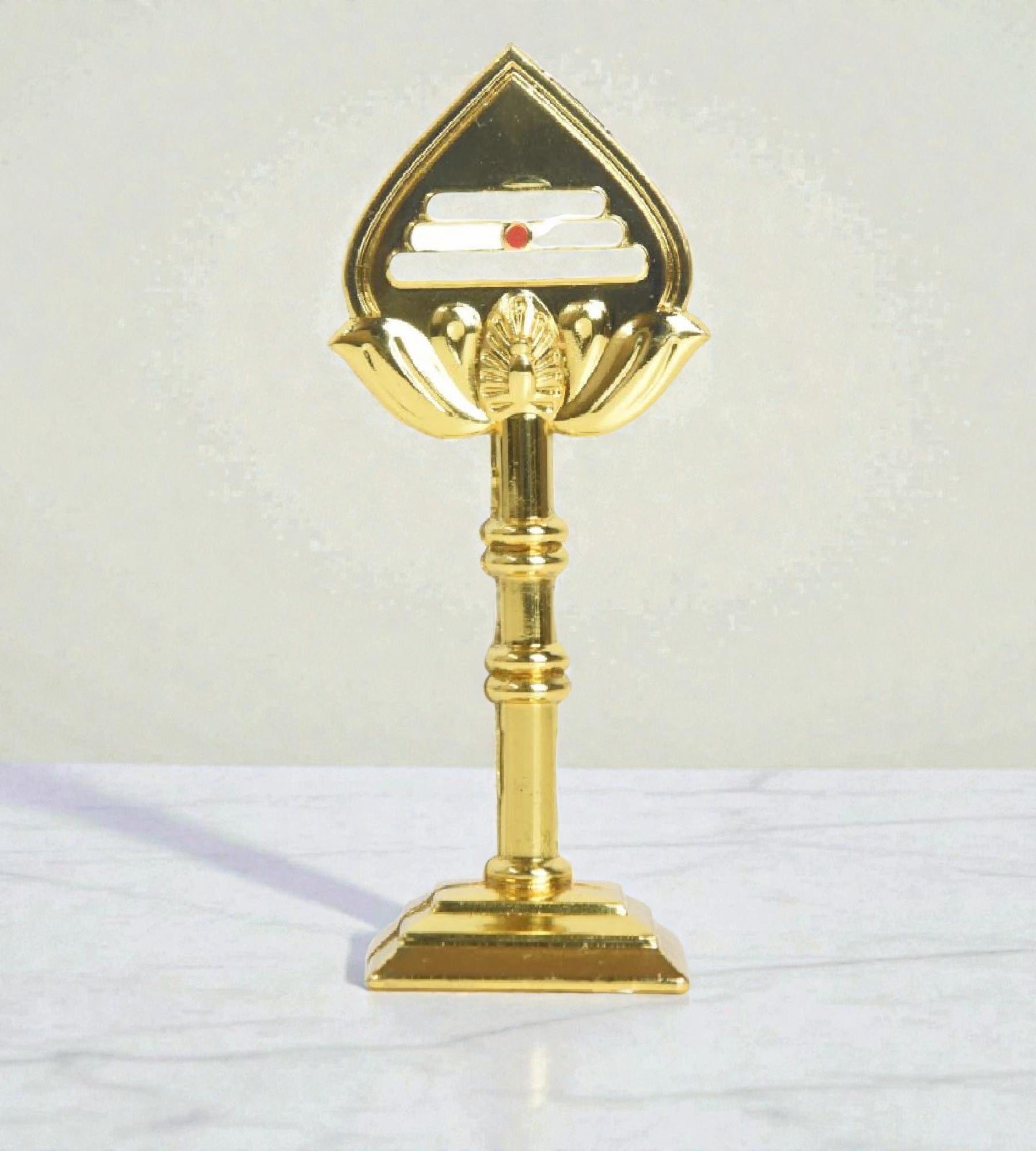Sigaram 4.3 Inch Gold Plated Murugan Vel for Car Dashboard, Pooja Room K4975