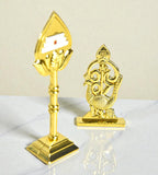 Sigaram 4.3 & 2.7 Inch Gold Muruga Om Vel for Car Dashboard, Pooja Room K4977