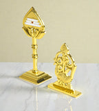 Sigaram 4.3 & 2.7 Inch Gold Muruga Om Vel for Car Dashboard, Pooja Room K4977