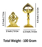Sigaram 4.3 & 2.7 Inch Gold Muruga Om Vel for Car Dashboard, Pooja Room K4977