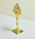 Sigaram 2.5 Inch Gold Plated Muruga Vel for Car Dashboard, Pooja Room K4978