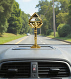 Sigaram 4 Inch Gold Plated Muruga Vel for Car Dashboard, Pooja Room K4979