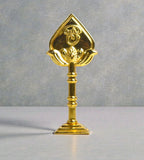 Sigaram 4 Inch Gold Plated Muruga Vel for Car Dashboard, Pooja Room K4979