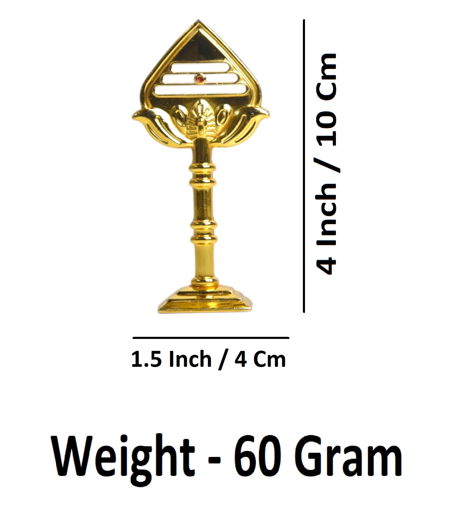 Sigaram 4 Inch Gold Plated Muruga Vel for Car Dashboard, Pooja Room K4979