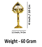 Sigaram 4 Inch Gold Plated Muruga Vel for Car Dashboard, Pooja Room K4979