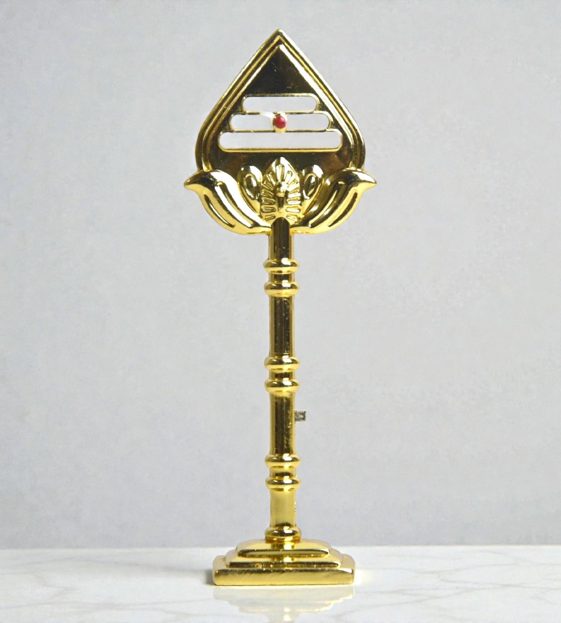 Sigaram 5 Inch Gold Plated Murugan Vel for Car Dashboard, Pooja Room K4980