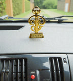 Sigaram 3.5 Inch Gold Plated Murugan Om Vel for Car Dashboard Pooja Room K4981