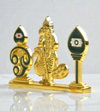 Sigaram 2.5 Inch Gold Plated Murugan Statue with Vel for Car Dashboard & Home K5005